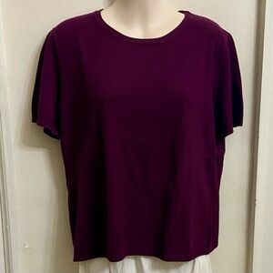 Requirements Burgundy Pullover Sweater Blouse (L)